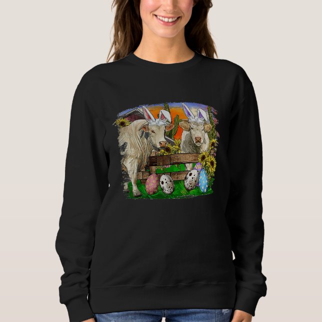 Camiseta Easter Bunny COw Happy Easter Cow Happy Easter Hei (Frente)