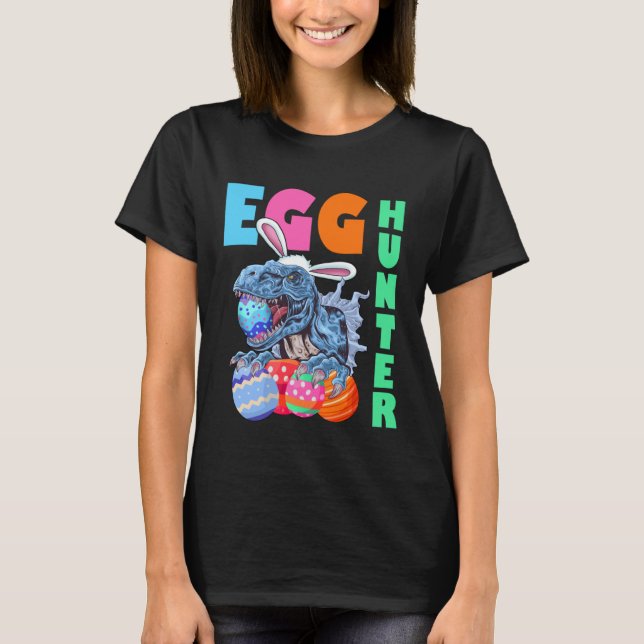 Camiseta Easter Bunny Dinosaur T Rex Children's Egg Hunt Ea (Frente)