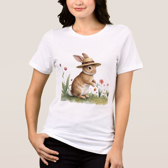 Camiseta easter bunny garden (Frente)
