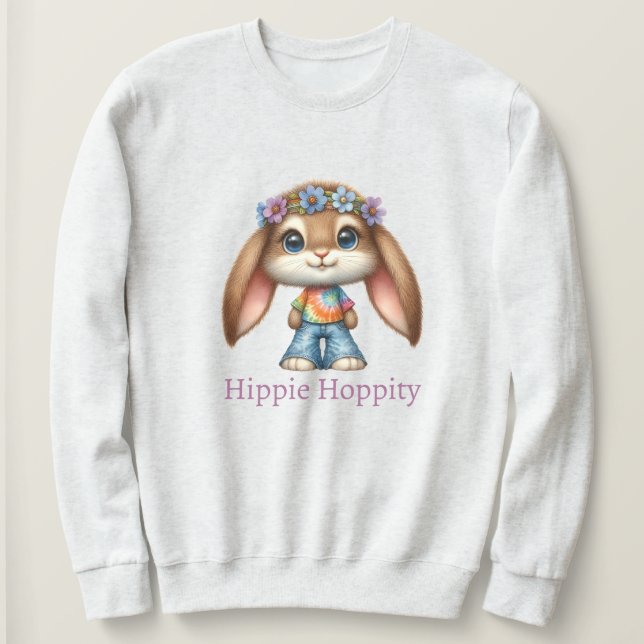 Camiseta Easter Bunny – Hippie Hoppity    (Frente do Design)