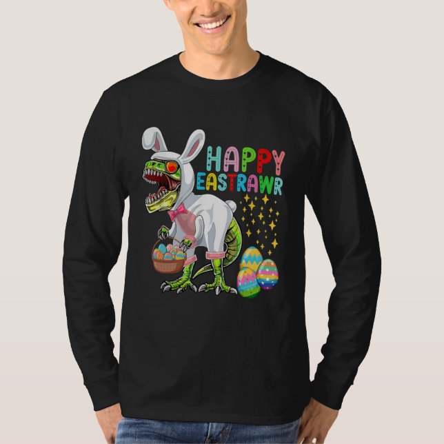 Camiseta Easter Bunny Rex Dinosaur Egg  2023 Happy EastRAWR (Frente)