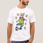Camiseta Easter Bunny Soccer Kick Rabbit Football Boys Kids<br><div class="desc">Easter Bunny Soccer Kick Rabbit Football Boys Kids Youth Men T-Shirt</div>