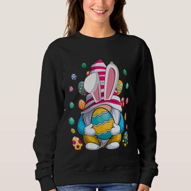 Camiseta Easter Bunny Spring Gnome Easter Egg Hunting And B (Frente)