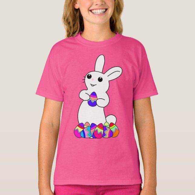 Camiseta Easter Bunny with Colored Egg (Frente)