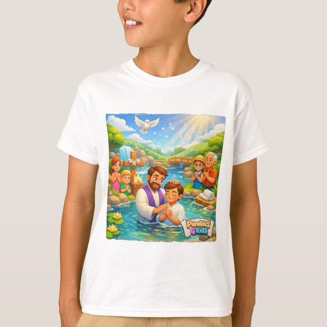 Camiseta Easter Celebration — Parables4Kids.com (Frente)
