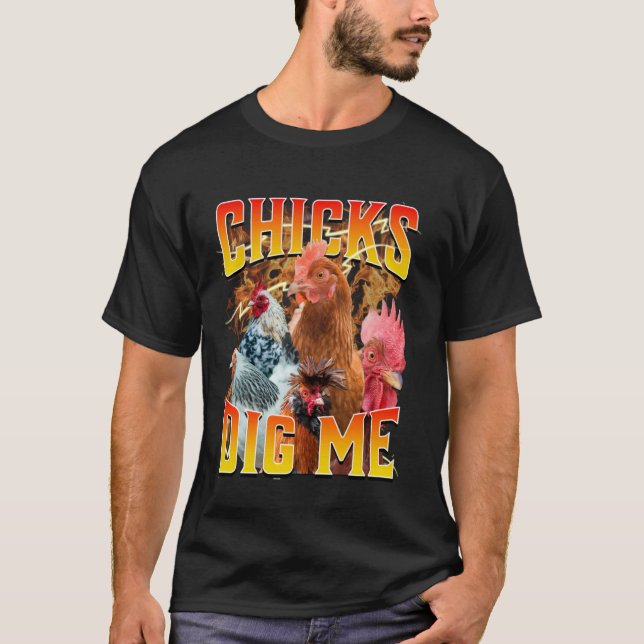 Camiseta Easter Chicks Dig Me anos 90 Dia de Pásco (Frente)
