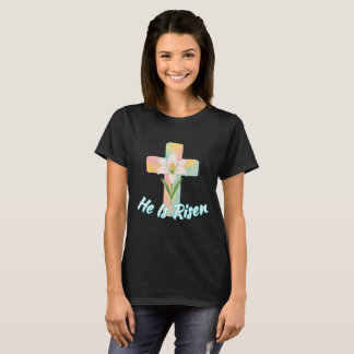 Camiseta Easter Cross He Is Risen