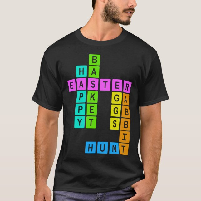 Camiseta Easter Crossword Puzzle (Frente)