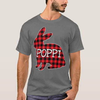 Camiseta Easter Day Costume Red Plaid Bunny Graphic Poppi M