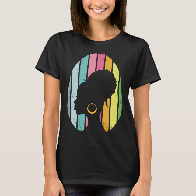 Camiseta Easter Day Egg Hunting and Afro Bun african americ (Frente)