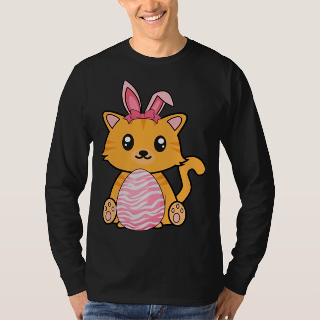 Camiseta Easter Egg Hunt Bunny Ear Cat Easter Day 2023 (Frente)