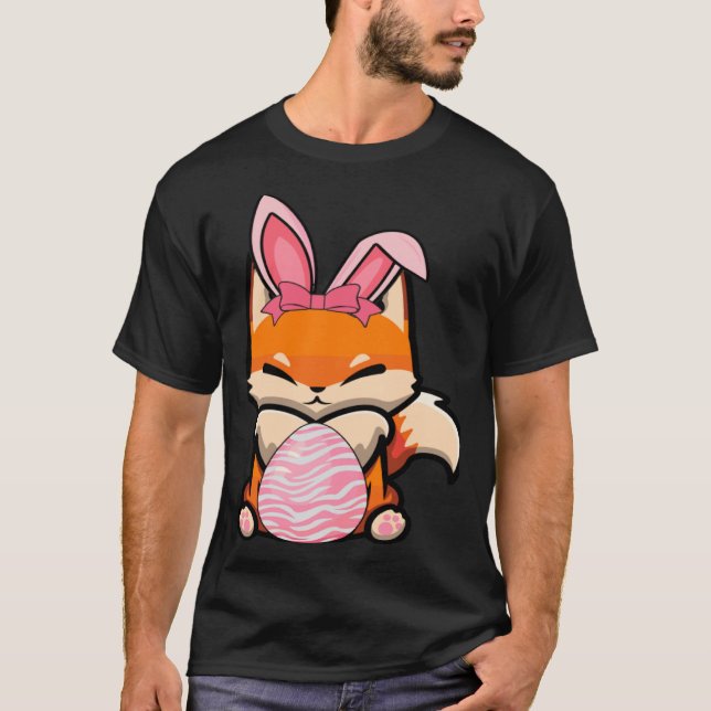 Camiseta Easter Egg Hunt Bunny Ear Fox Easter Day 2023 (Frente)