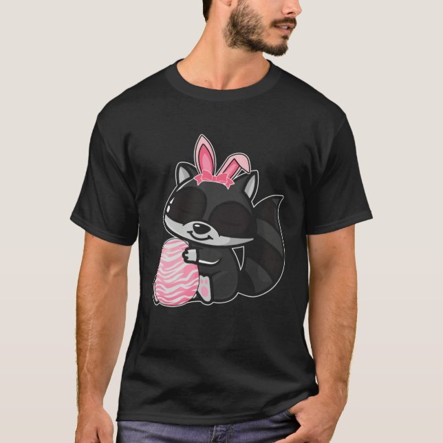 Camiseta Easter Egg Hunt Bunny Ear Raccoon Easter Day 2023 (Frente)