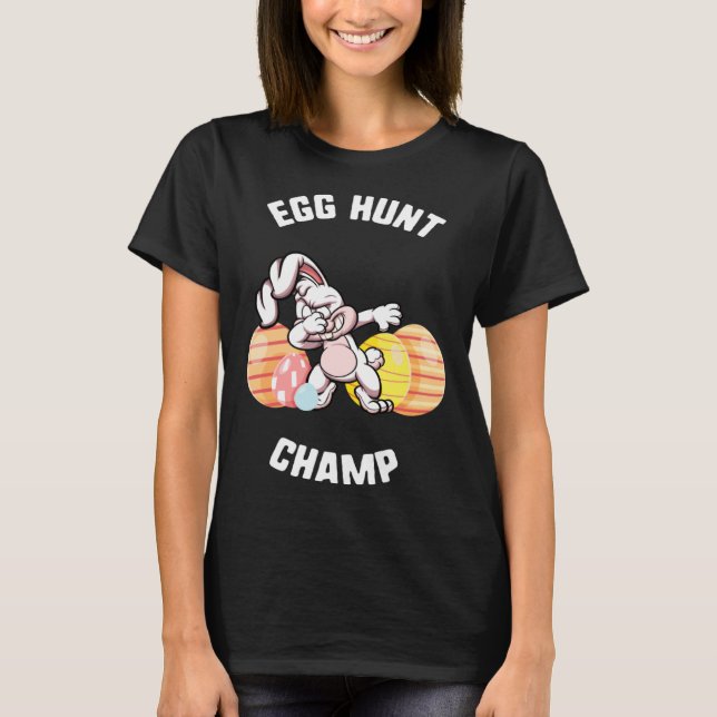 Camiseta Easter Egg Hunt Champ Dabbing Bunny Candy kids  Sp (Frente)