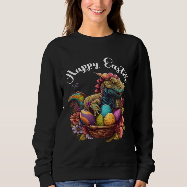 Camiseta Easter Eggs Dino Rex Happy Easter Egg Happy Easter (Frente)