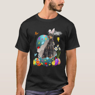 Camiseta Easter Eggs Doberman Pinscher Bunny Dog Gifts Dog