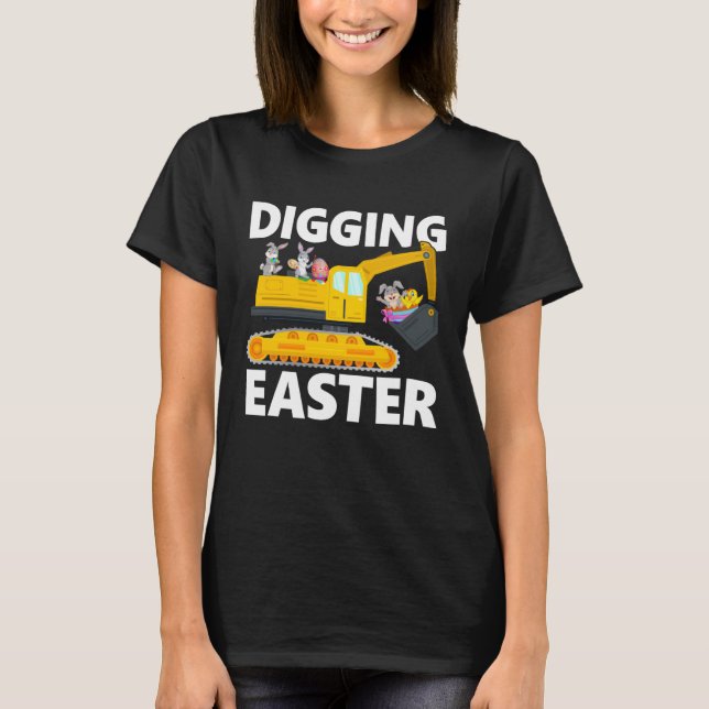 Camiseta Easter EggsCavator Clothing For Kids  Digging East (Frente)