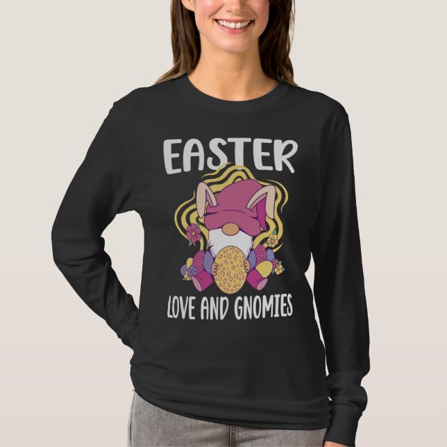 Camiseta Easter Love and Gnomies  easter easters day (Frente)