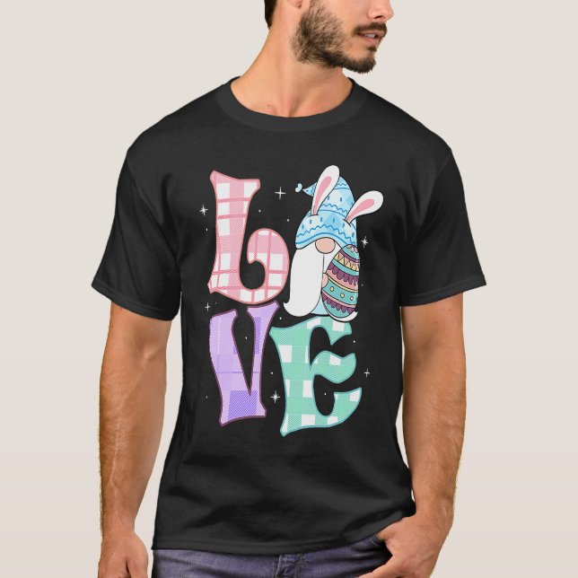 Camiseta Easter  Love Dwarfs Rabbit Easter Outfit Easter Bu (Frente)