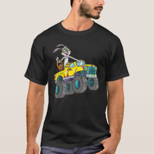 Camiseta Easter Rabbit Riding Monster Truck Funny Boys Girl