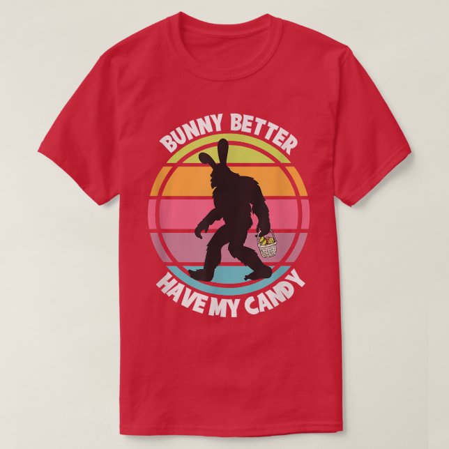 Camiseta Easter Sasquatch Bunny Suit Candy Egg Hunt Design  (Frente do Design)