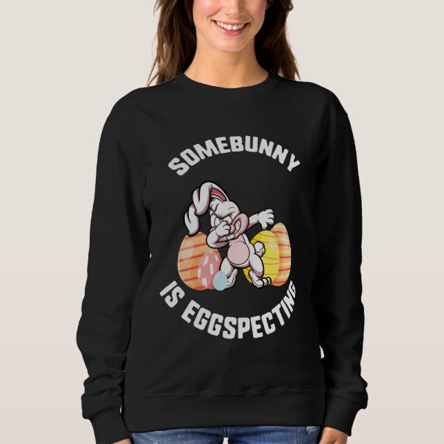 Camiseta Easter Somebunny Is Eggspecting Dabbing Bunny Ears (Frente)