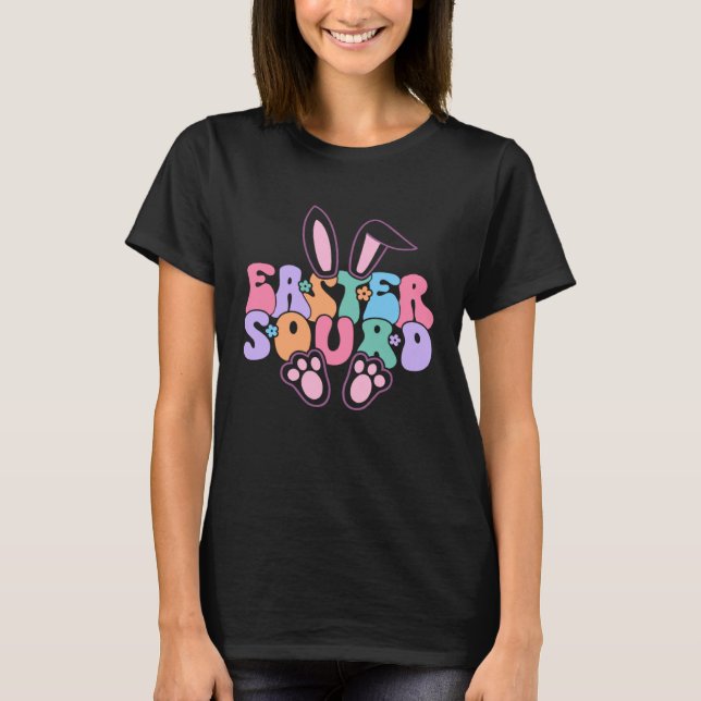 Camiseta Easter Squad Bunny Rabbit Face  Easter Day Women G (Frente)