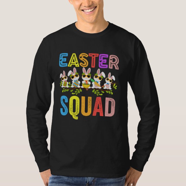 Camiseta Easter Squad Family Matching Easter Day Bunny Egg  (Frente)