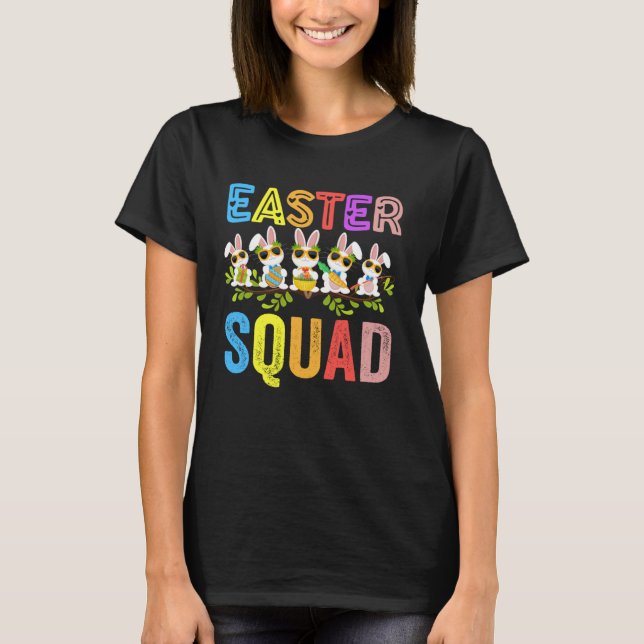 Camiseta Easter Squad Family Matching Easter Day Bunny Egg  (Frente)