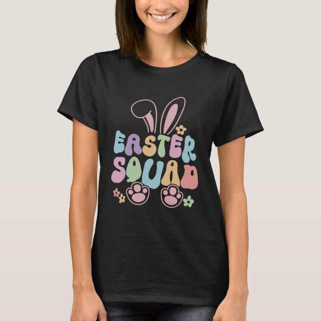 Camiseta Easter Squad Family Matching Easter Day Bunny Egg  (Frente)