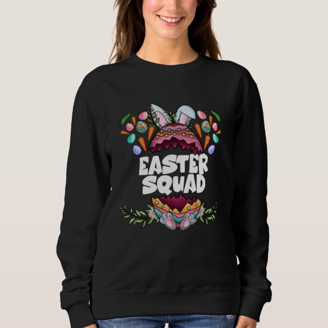 Camiseta Easter Squad Family Matching Easter Day Bunny Egg  (Frente)