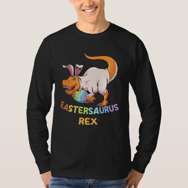 Camiseta Eastersaurus Rex Easter Rex Dinosaur Bunny Kids Di (Frente)