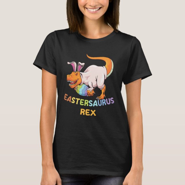 Camiseta Eastersaurus Rex Easter Rex Dinosaur Bunny Kids Di (Frente)