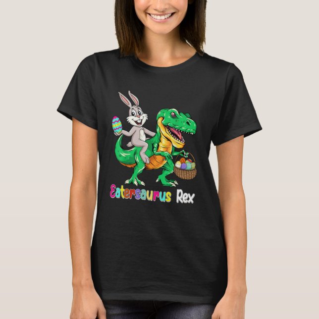 Camiseta Eastersaurus Rex Trex Easter Bunny Dino Boys Kids  (Frente)