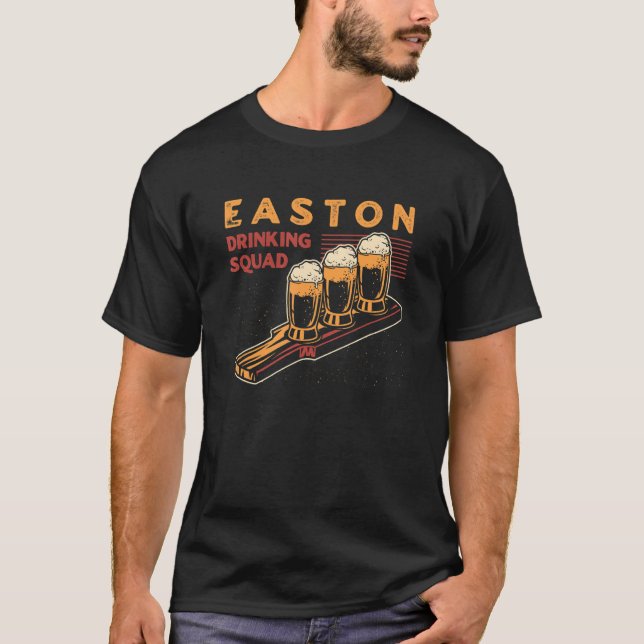 Camiseta Easton Bebendo Squad Pennsylvania Beer Pa Booze (Frente)