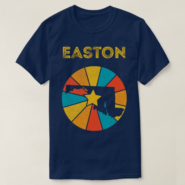 Camiseta Easton Maryland Vintage angustiou Souvenir 1 (Frente do Design)