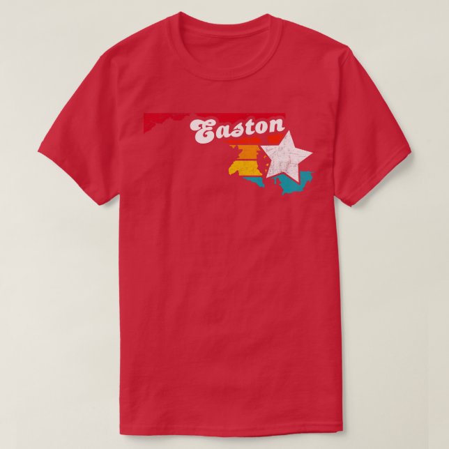 Camiseta Easton Maryland Vintage angustiou Souvenir 2 (Frente do Design)