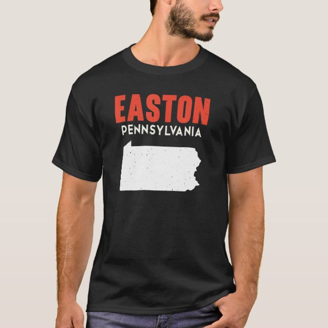 Camiseta Easton Pensilvânia EUA State America Viagem (Frente)