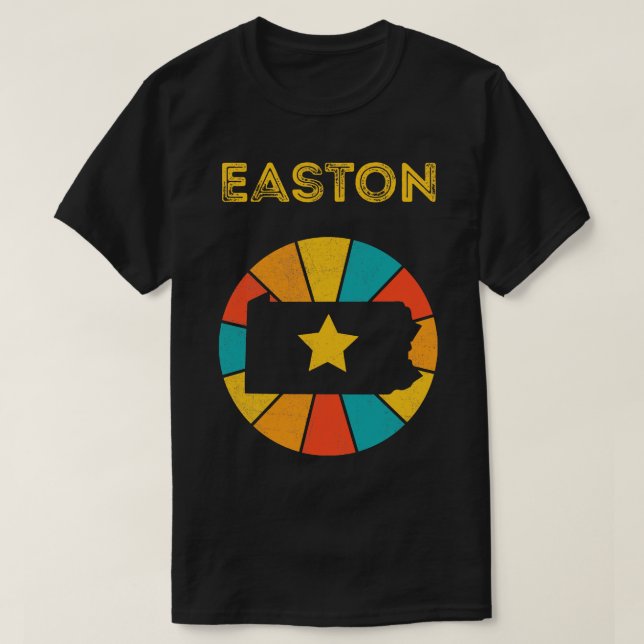Camiseta Easton Pensilvânia Vintage angustiou Souvenir 1 (Frente do Design)
