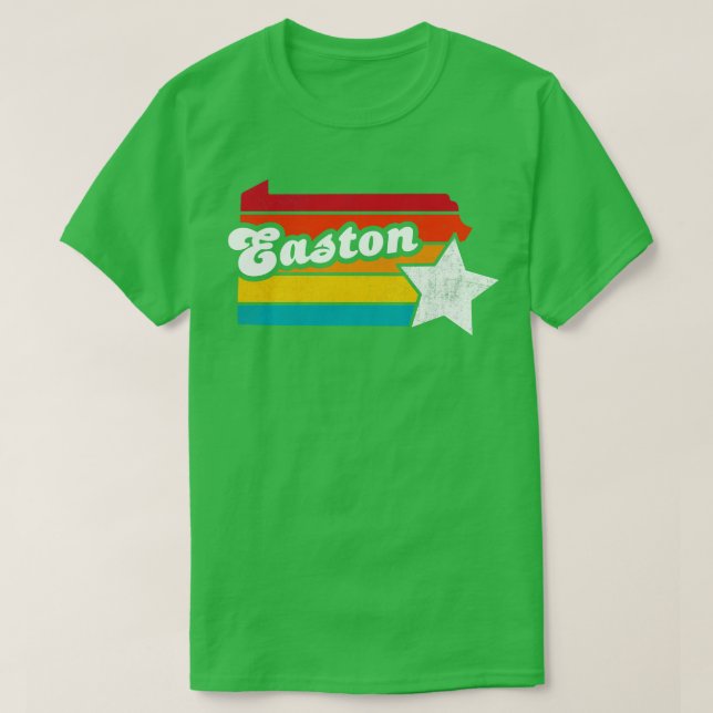 Camiseta Easton Pensilvânia Vintage angustiou Souvenir 2 (Frente do Design)