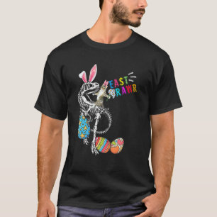 Camiseta Eastrawr Cute Bunny Cat Andando Coelho T Rex Skele
