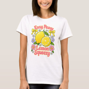 Camiseta Easy Peasy Lemon Squeezy – Limões e Flores