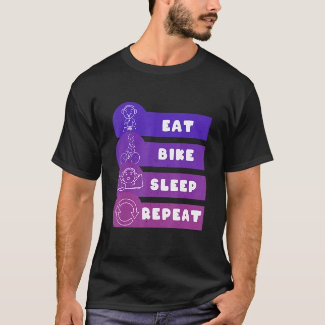 Camiseta Eat Bike Sleep Repeat (Frente)