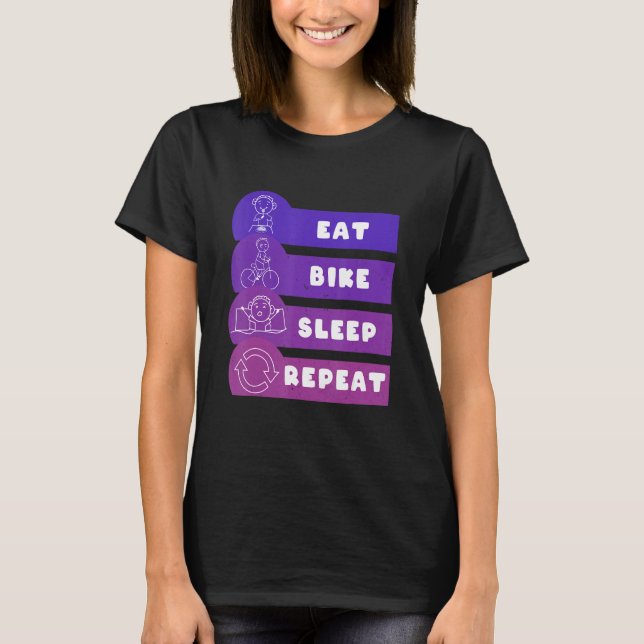 Camiseta Eat Bike Sleep Repeat (Frente)
