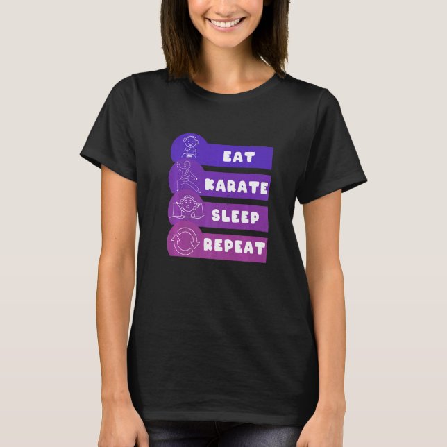 Camiseta Eat Karate Sleep Repeat   (Frente)