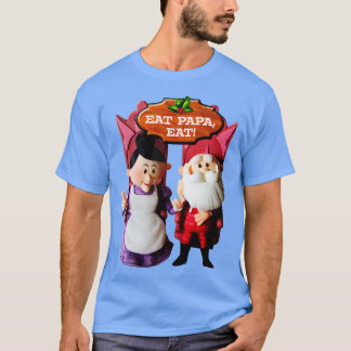 Camiseta EAT PAPA EAT Sra. Claus e Papais noeis