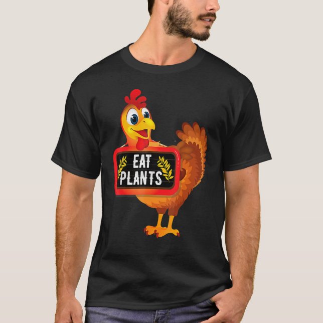 Camiseta Eat Plants Vegan Vegetarian Turkey Thanksgiving (Frente)