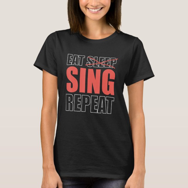Camiseta Eat Sing Repeat Opera-Singer (Frente)