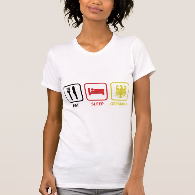 Camiseta Eat Sleep Alemanha (Frente)