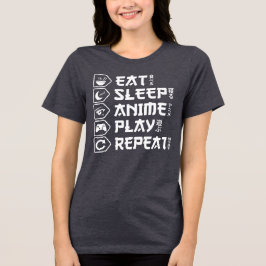 Camiseta Eat Sleep Anime Play Repeat Otaku Anime Lifestyle